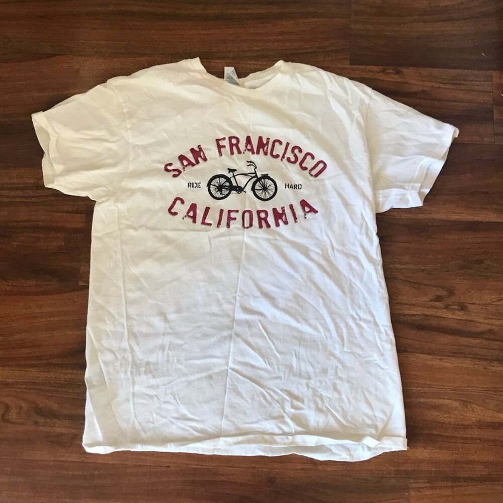 White and Red Women's Tee